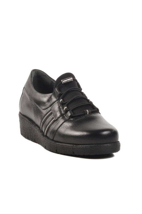 Black Genuine Leather Womens Casual Shoes BB0121 Z