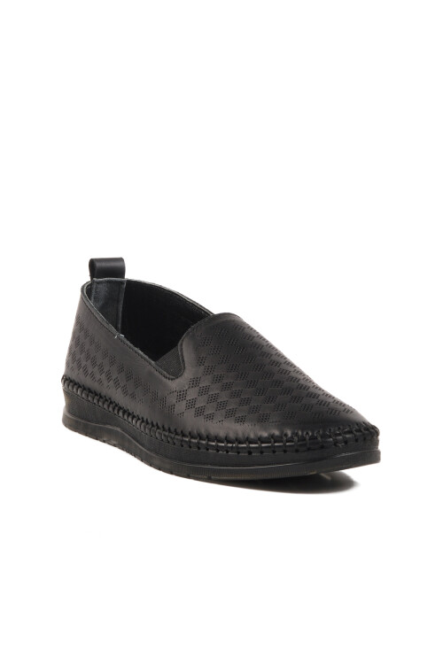 Black Genuine Leather Womens Casual Shoes 510 Z