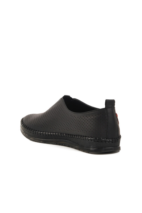 Siyah Hakiki Deri Kadın Casual Ayakkabı 515 Z