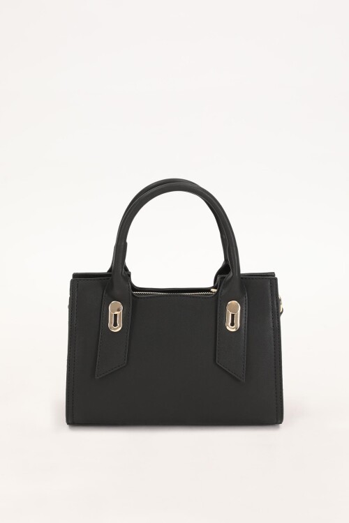 حقيبة يد وحقيبة كتف متعددة الأقسام باللون الأسود 930175