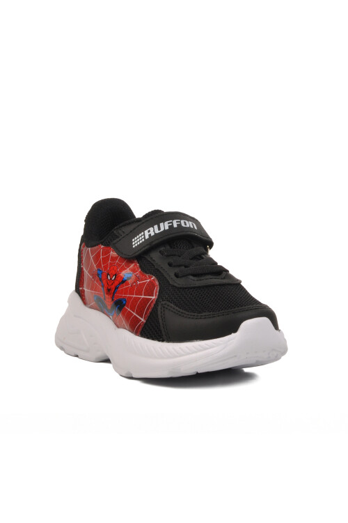 Black Red Mesh Velcro Boys Sneakers Ruffon P