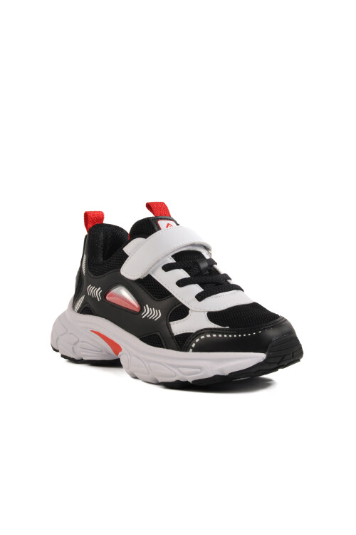 Black Velcro Mesh Lightweight Boys Sneakers 1866 F
