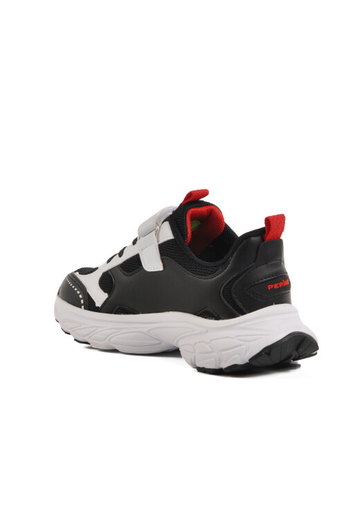 Black Velcro Mesh Lightweight Boys Sneakers 1866 F