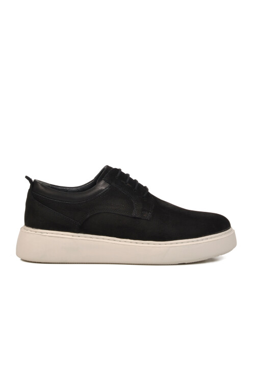 Black Nubuck Genuine Leather Mens Casual Shoes A-40 M