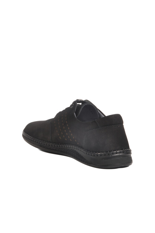 Black Nubuck Genuine Leather Mens Casual Shoes 617 M