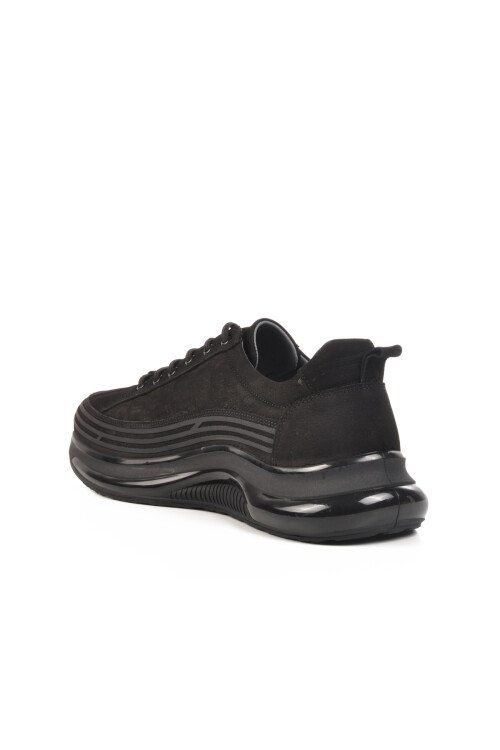 حذاء كاجوال رجالي من الجلد الطبيعي باللون الأسود من نوبوك مقاس 1004 M