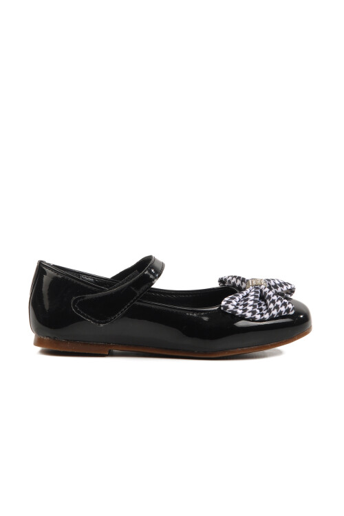 Black Patent Leather Girl Bow Ribbon Ballerina 180 P