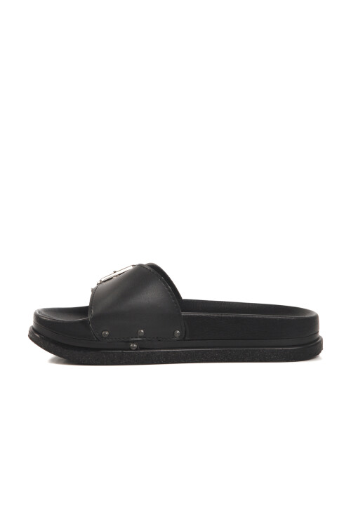 Black Lightweight Womens Slippers PC-7424 Z
