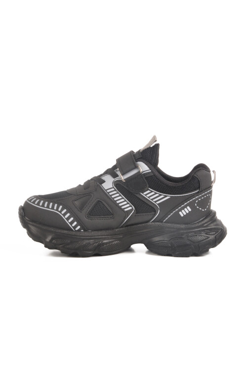 Black Velcro Mesh Unisex Childrens Sports Shoes 1500 F