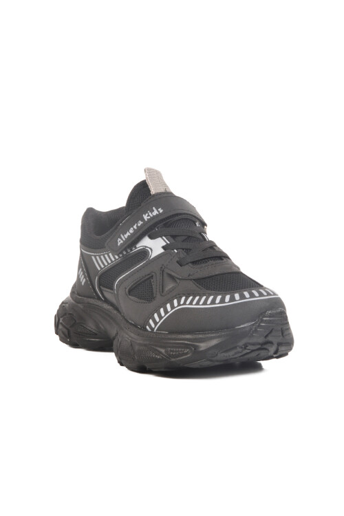 Black Velcro Mesh Unisex Childrens Sports Shoes 1500 F