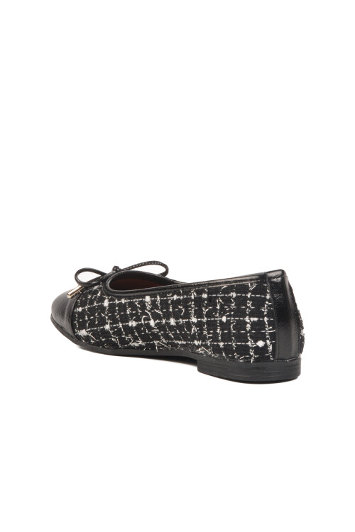 حذاء باليرينا نسائي أسود خفيف الوزن ذو نعل رفيع B-39 Z