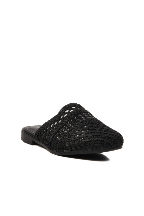 Pierre CardinSiyah Triko Hafif Önü Kapalı Kadın Terlik PC-54712 Z