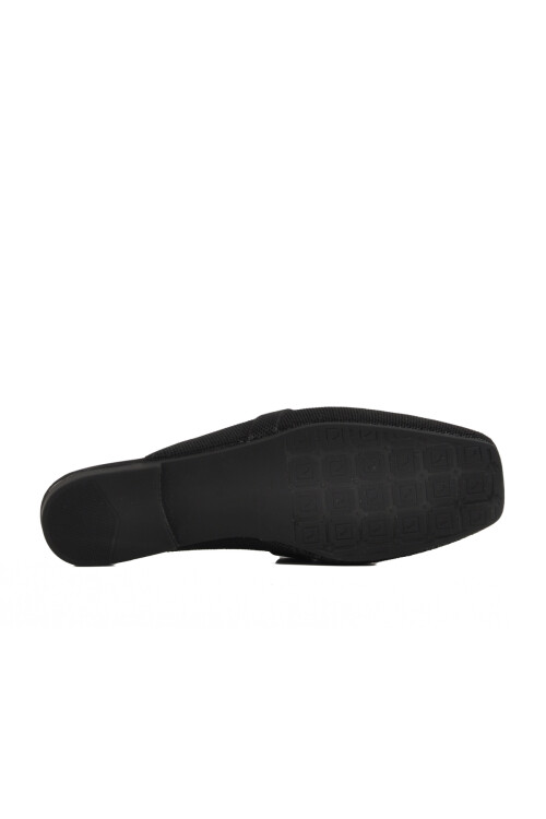 Black Knit Light Thin Sole Closed Front Womens Slippers 277132 Z