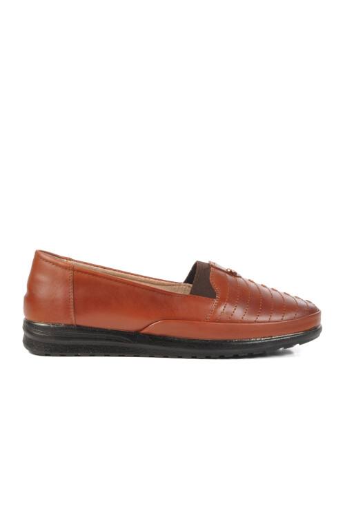 Tan Genuine Leather Womens Casual Shoes 144 Z