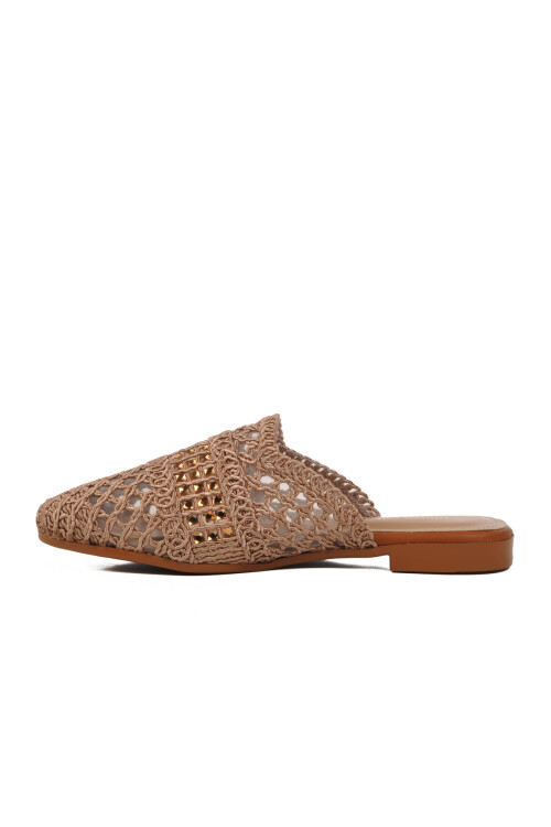 Vizon Triko Hafif Önü Kapalı Kadın Terlik PC-54712 Z