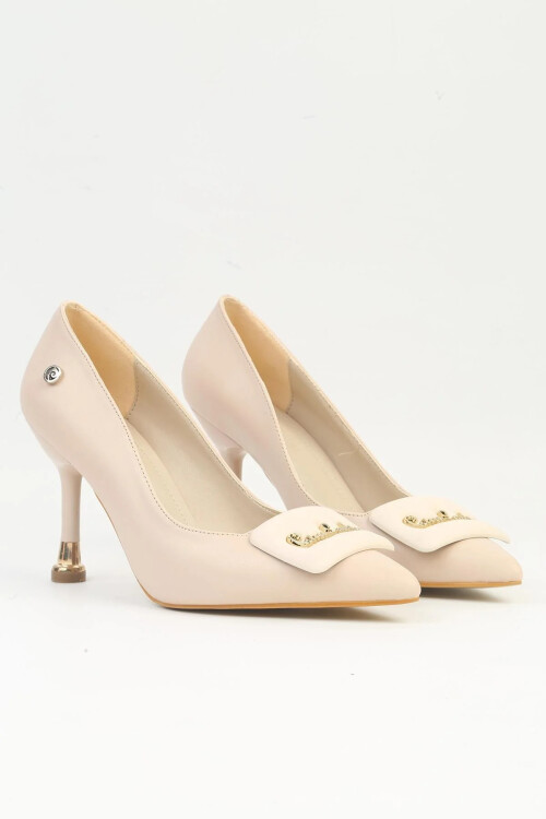 Beige Womens High Heel Shoes PC-54029 Z
