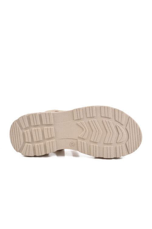 Bej Cırtlı Hafif Kadın Sandalet T-006 Z