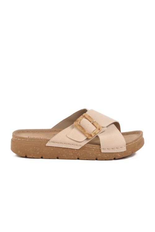 Beige Anatomical Womens Slippers 117.001 Z