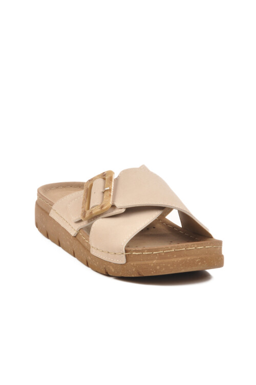 Beige Anatomical Womens Slippers 117.001 Z