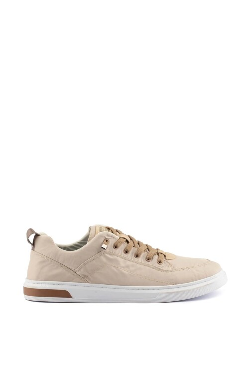 Beige Lightweight Flexible Textile Mens Sneaker Vulgar M