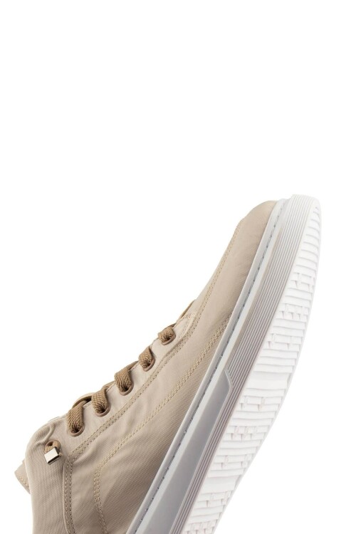 Beige Lightweight Flexible Textile Mens Sneaker Vulgar M