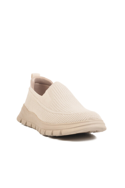 Beige Mesh Lightweight Flexible Breathable Mens Sports Shoes Point M