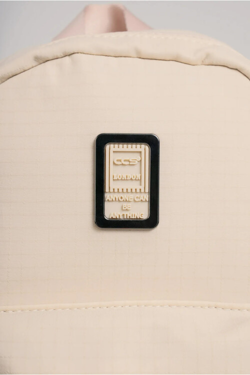 Beige Womens Textile Crossbody Backpack 17984