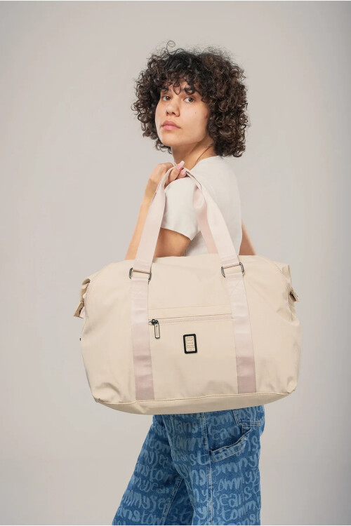 Bej Tekstil Kadın El ve Omuz Çantası 17996