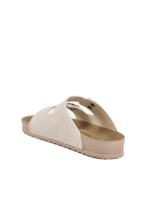 White Gray Lightweight Double-Strap Anatomic Womens Slippers 20-972 Z