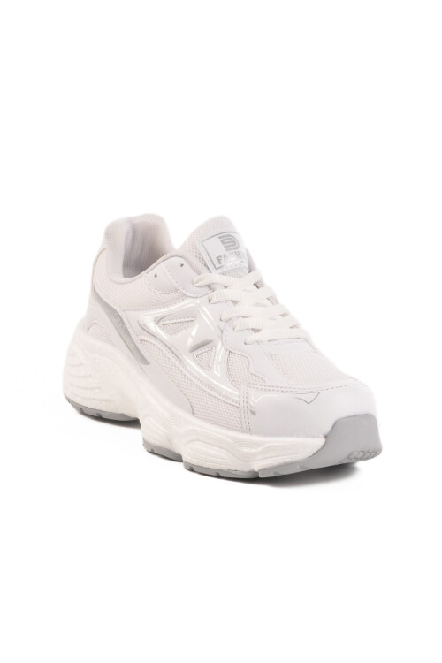 White Gray Mesh Unisex Sneakers 182 G