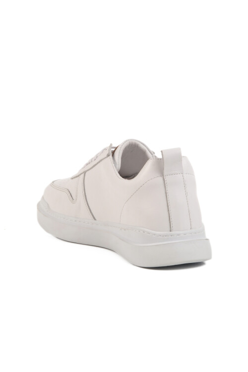 White Genuine Leather Mens Sneaker Premium 412 M