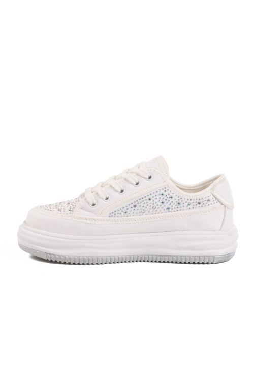 White Stone Laced Womens Sneakers Lady 526 Z