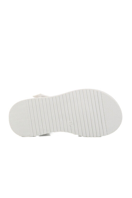 Beyaz Simli Cırtlı Ortopedik Kız Çocuk Sandalet 25T103 P