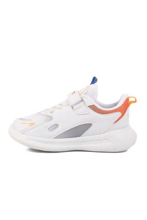 Beyaz Saks Cırtlı Fileli Erkek Çocuk Spor Ayakkabı 2480 F