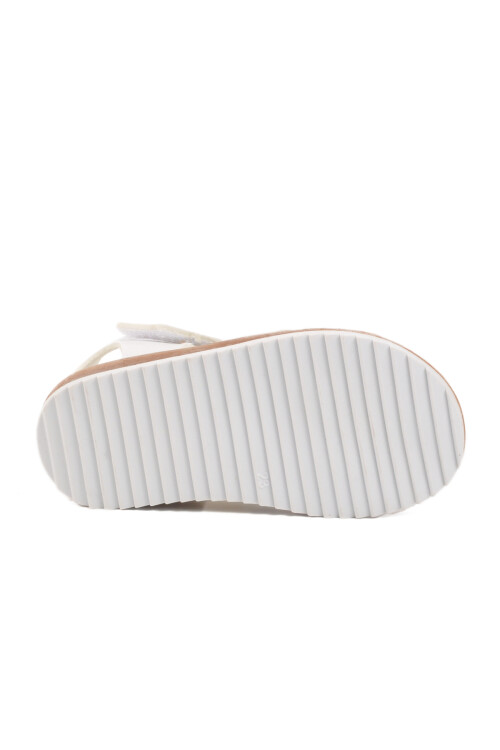 Beyaz Cırtlı Hafif Unisex Çocuk Sandalet 17373 B