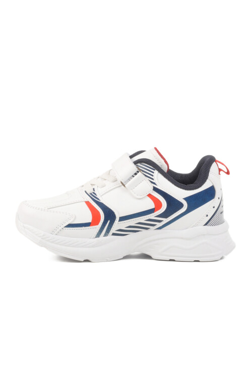 White Velcro Mesh Boys Sneakers 2330 F