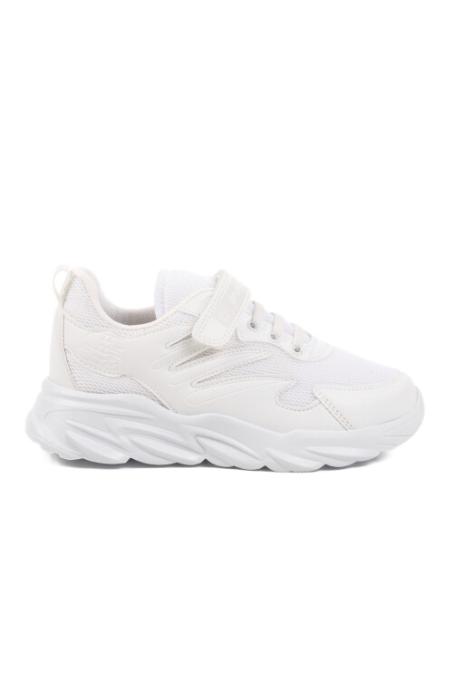 White Velcro Unisex Kids Sports Shoes 965 F