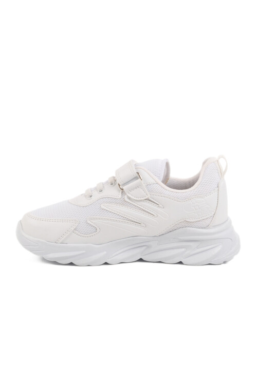 White Velcro Unisex Kids Sports Shoes 965 F