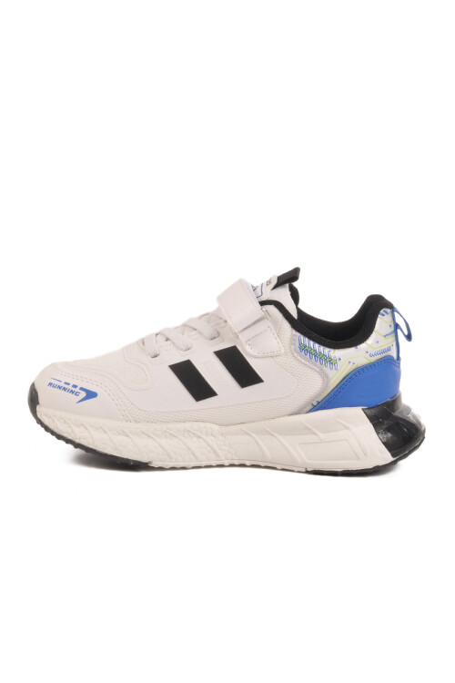 White Velcro Mesh Boys Sneakers Ukon F
