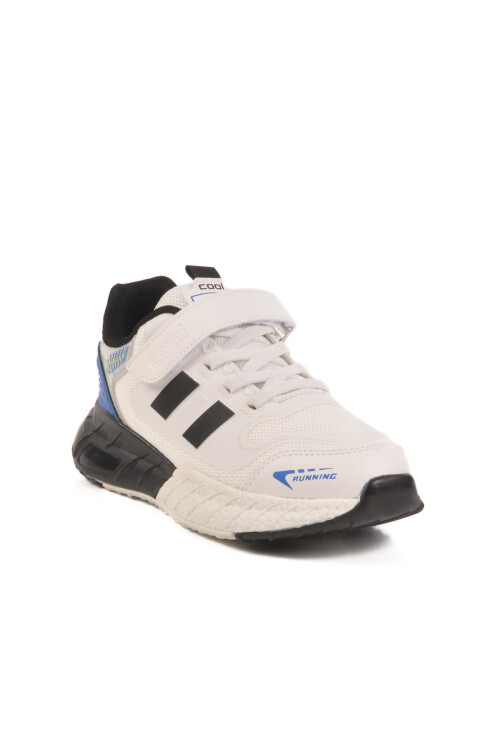 White Velcro Mesh Boys Sneakers Ukon F