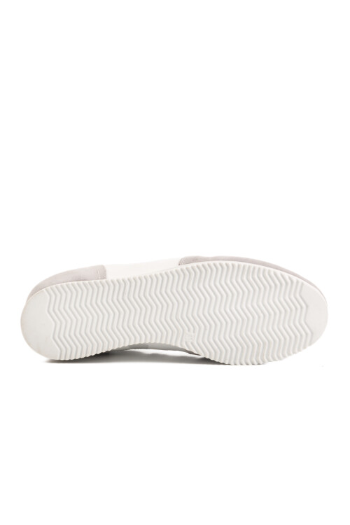 Gray Genuine Leather Mens Sneakers 4Y1546-7811 M