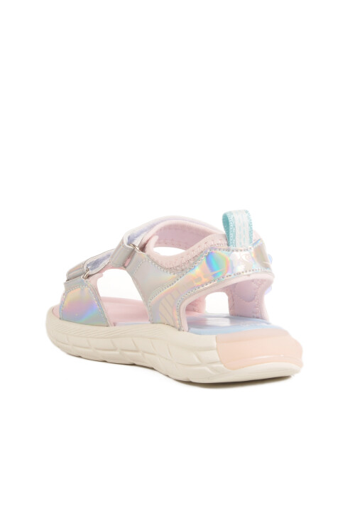 Gümüş Cırtlı Işıklı Anatomik Kız Çocuk Sandalet 1946 P