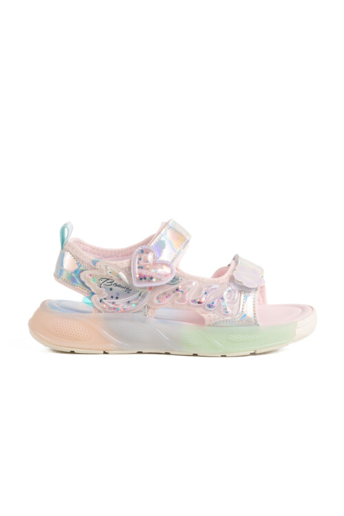 Silver Velcro Anatomic Lightweight Girls Sandals 1946 F