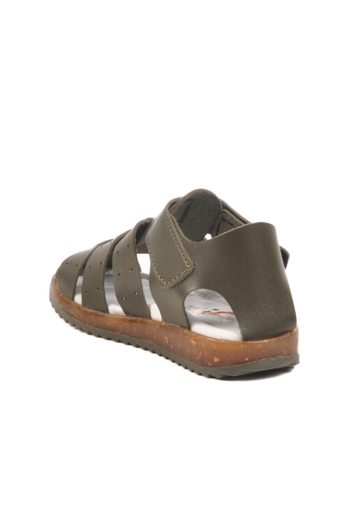 Khaki Velcro Lightweight Unisex Childrens Sandals 17370 B