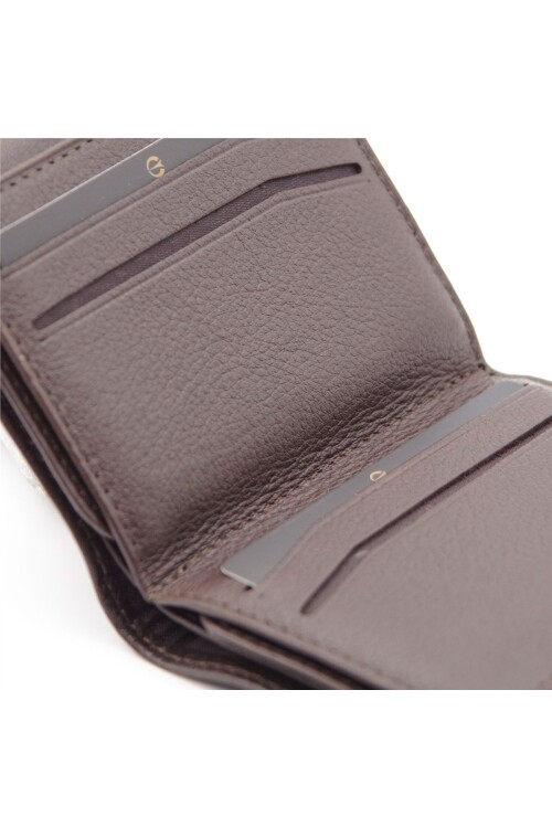 Brown Genuine Leather Mens Wallet 1726