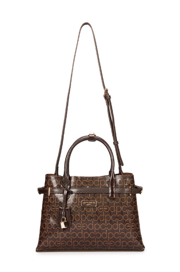 حقيبة كتف نسائية بنية اللون 05PC25Y10411-PMN