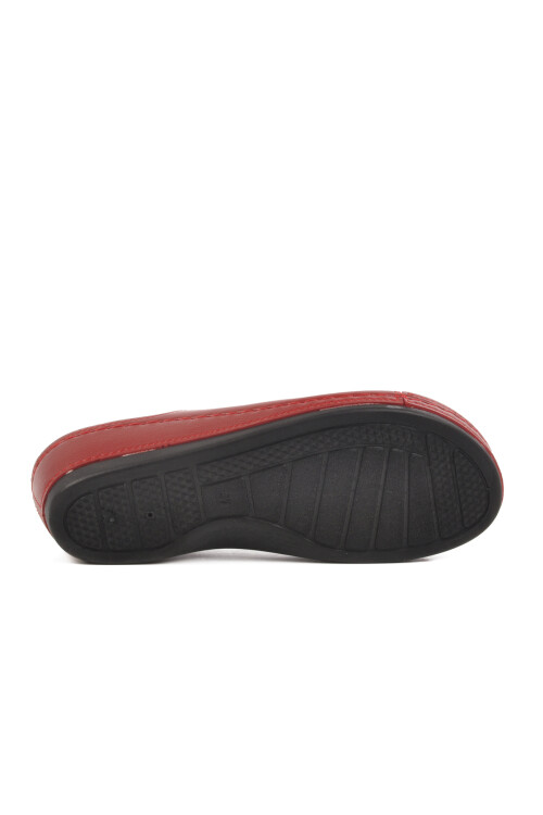 Red Anatomical Wedge Heel Womens Slippers 15.069 Z