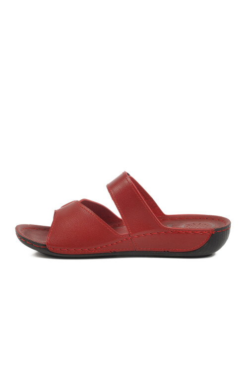 Red Velcro Anatomical Womens Slippers 16.058 Z
