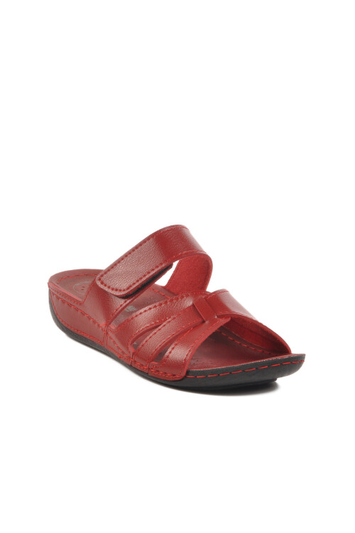 Red Velcro Anatomical Womens Slippers 16.058 Z