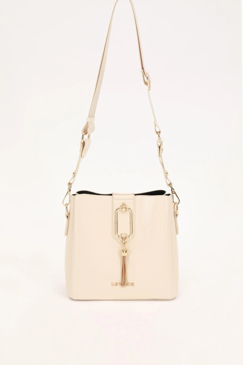 حقيبة كتف نسائية كريمية 930126